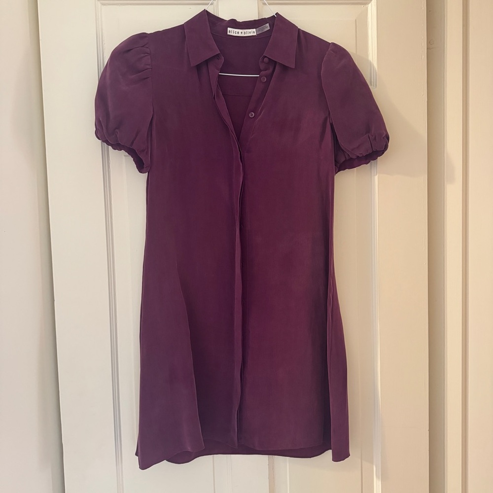 Alice + Olivia Deep Purple Size Small Dress